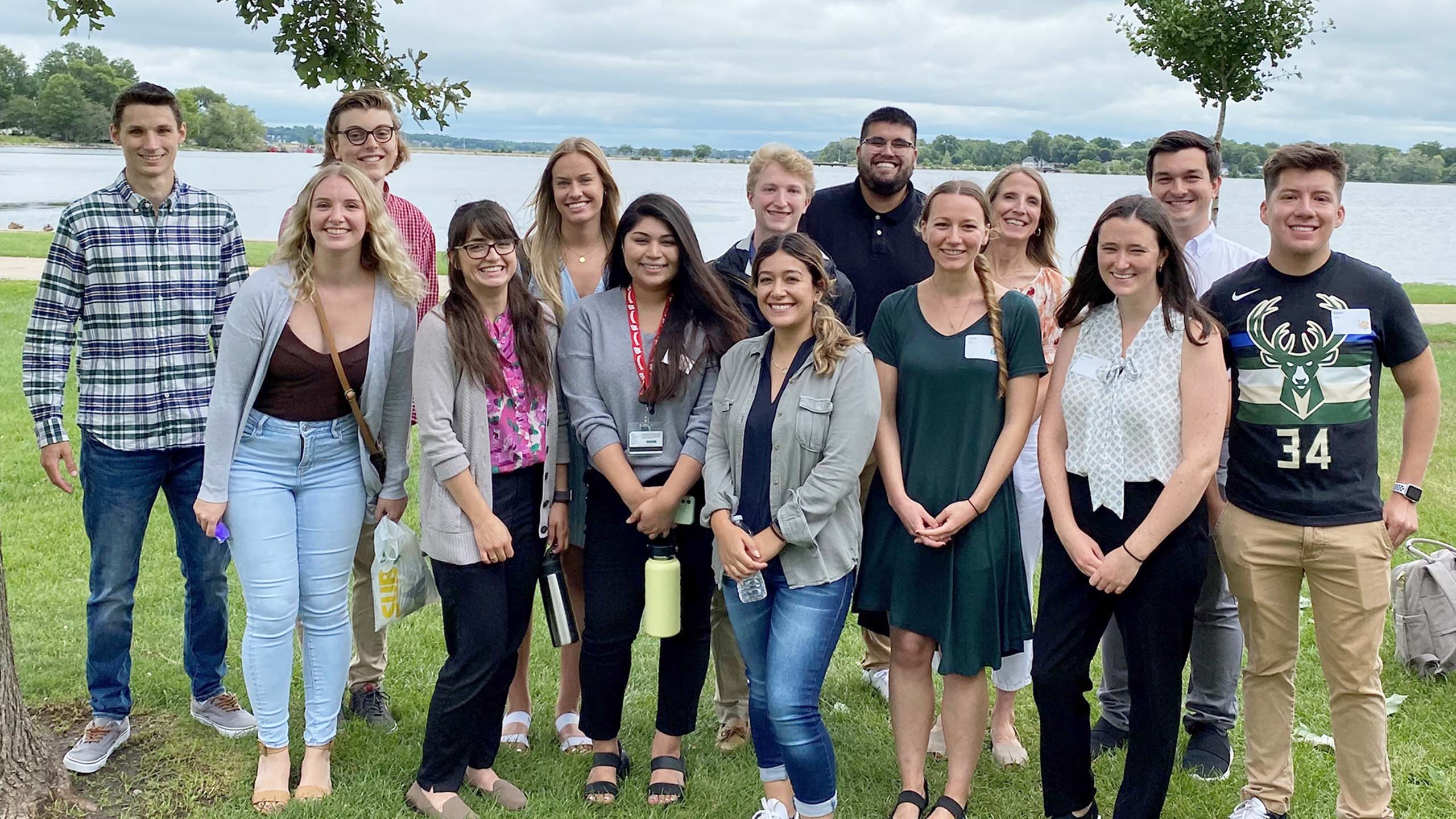 The 2022 program participants joined the staff of the Office of Human Resources for the Summer Picnic.